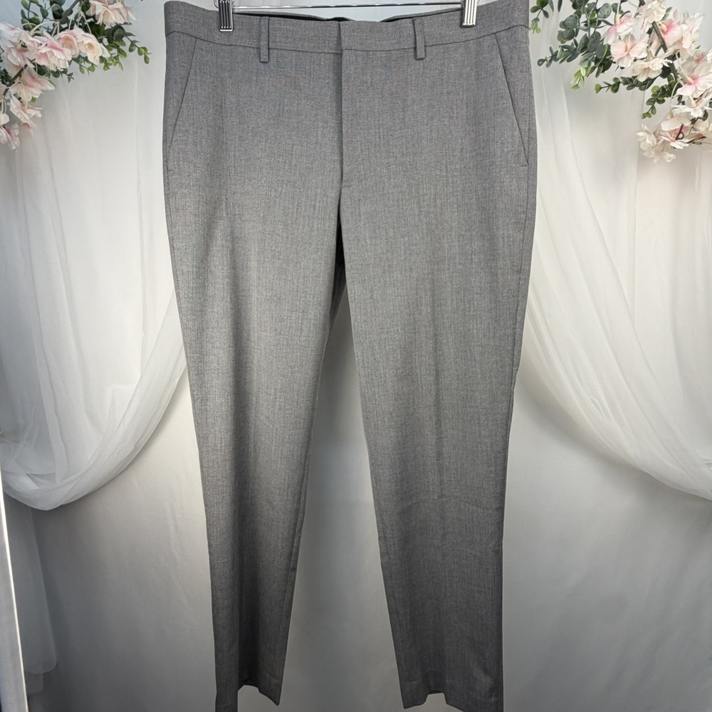 Express Extra Slim Gray Men's Suit Pants 34x30